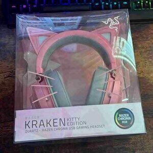 RAZER Kraken Kitty Edition Quartz Razer Chroma USB Gaming Headset Pink - NEW
